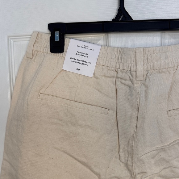NWT H&M Men's Tan Linen Shorts - Picture 8 of 8